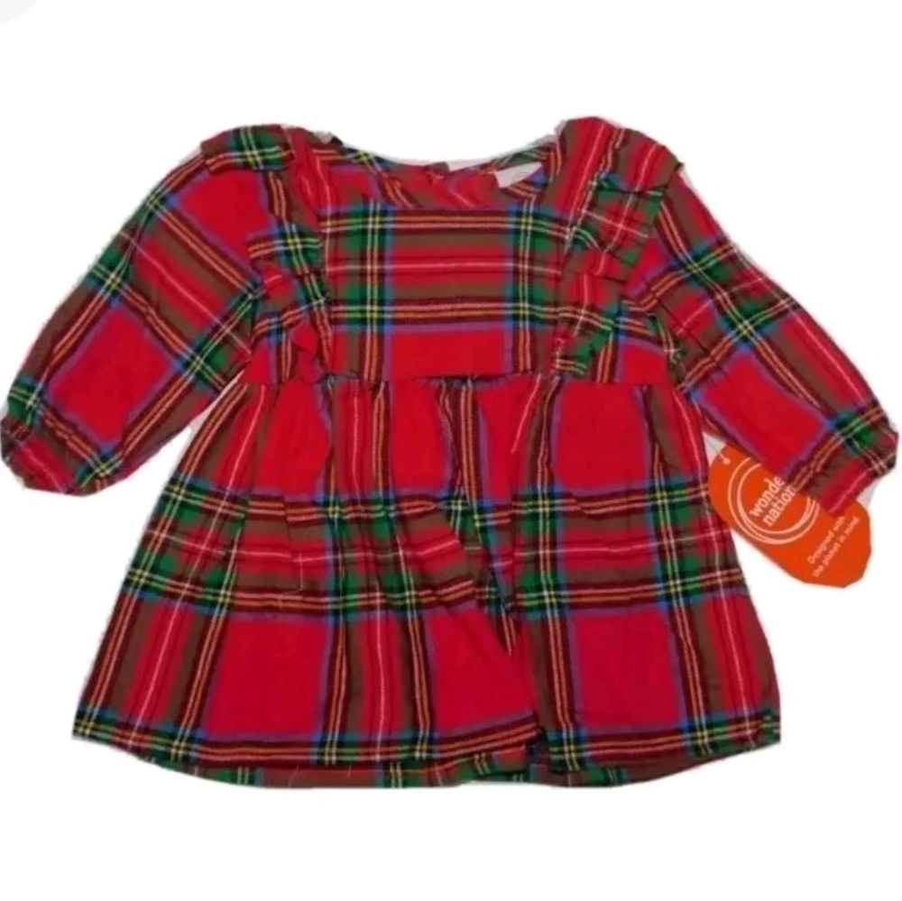 Wonder Nation Baby Girl Dress and tights outfit set 2 piece